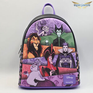 Loungefly Disney Villains Panels Mini Backpack New
